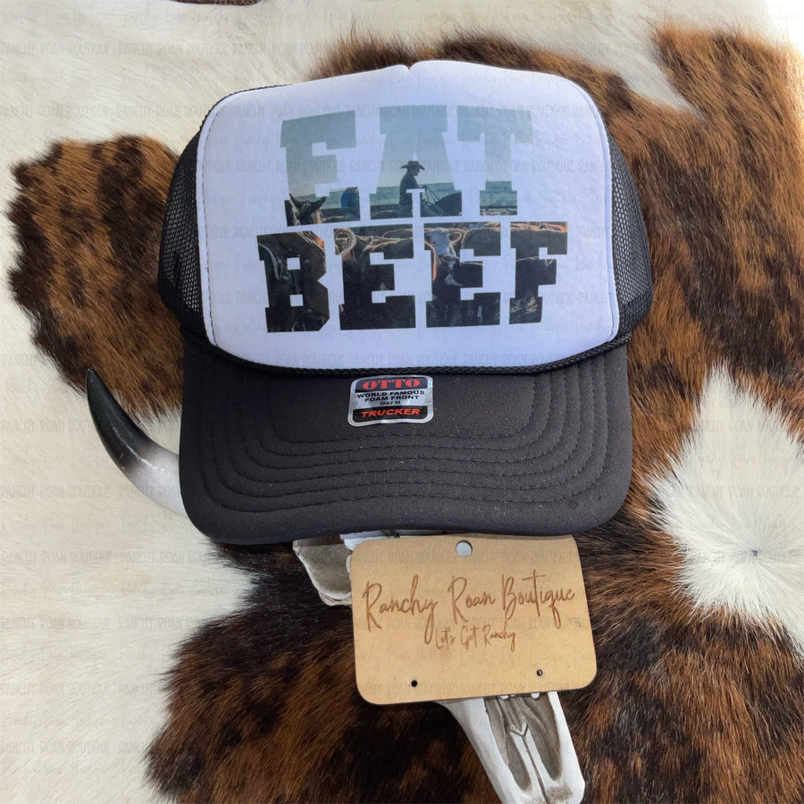 Eat Beef Western Foam Trucker Hat