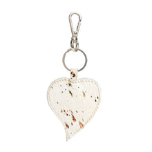 Heart's Love Hair-On Key Fob - Brown & White — product image 2