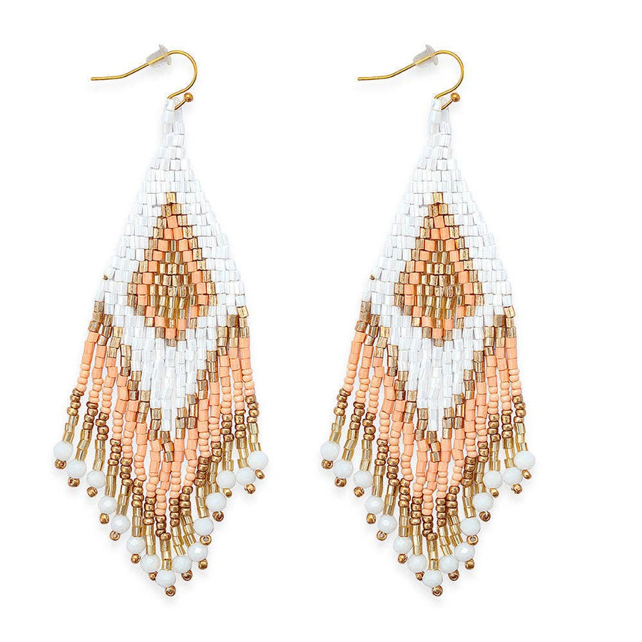 Lifesong Beaded Earrings - White