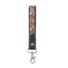Western Whirl Hand-Tooled Leather Key Fob — product image 2