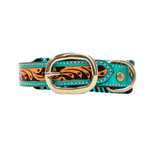 Acety Hand-Tooled Leather Dog Collar — product image 1