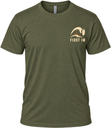 First In. Last Out. - T-Shirt — front view