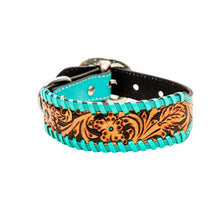 Acety Hand-Tooled Leather Dog Collar — product image 3