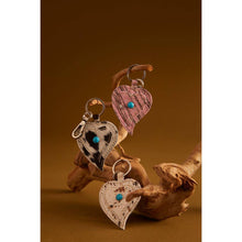 Heart's Love Hair-On Key Fob - Brown & White — product image 3