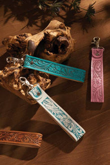 Blooming Meadow Leather Key Fob — product image 1