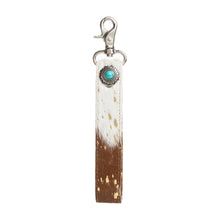 Concho Delight Hair-On Key Fob - Brown & White — product image 2