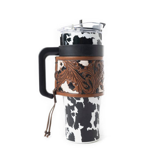 Wide Wyoming Tumbler In Black and White