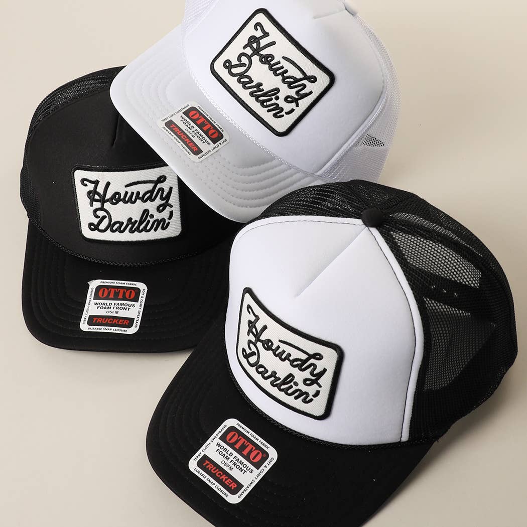Howdy Darlin' Patch Embroidered Rope Foam Trucker Hat