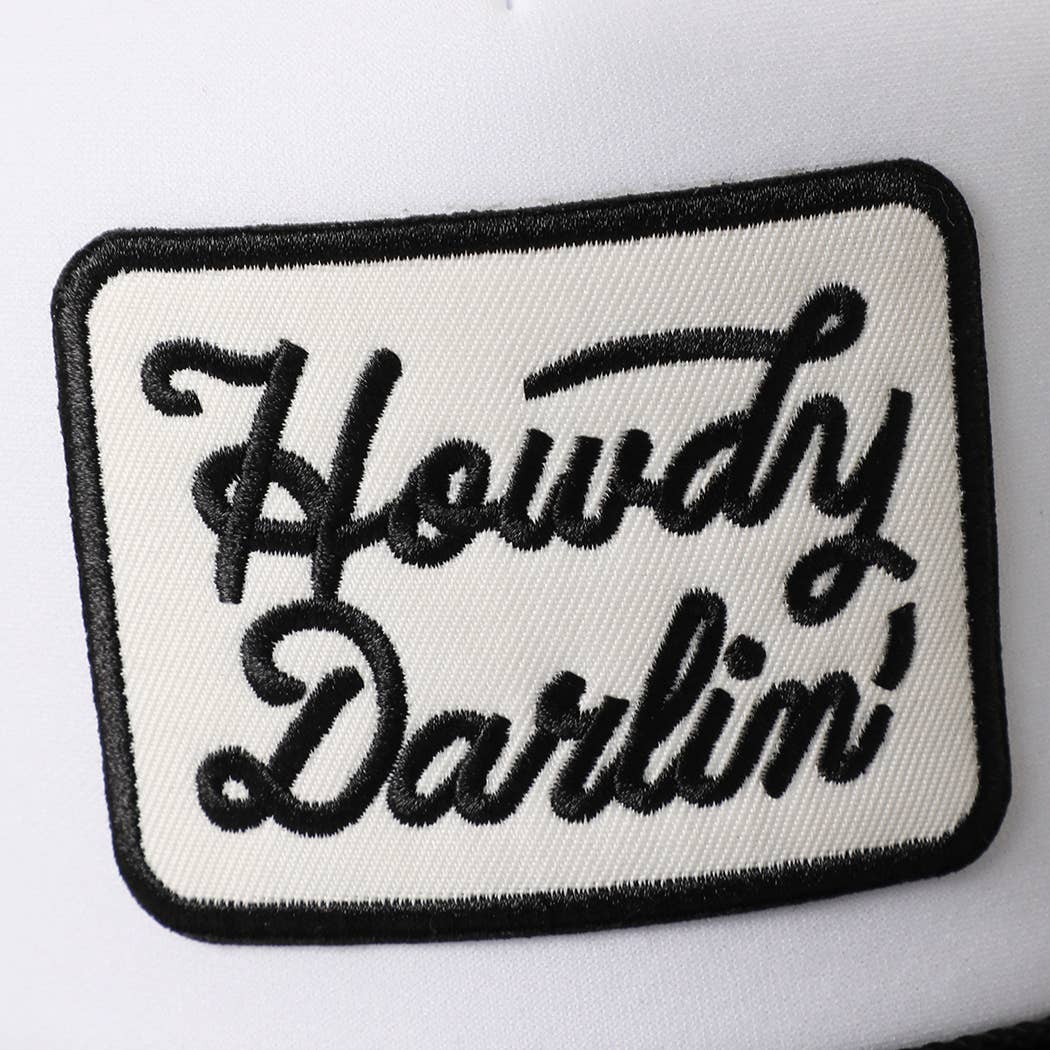 Howdy Darlin' Patch Embroidered Rope Foam Trucker Hat